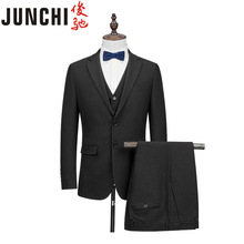 Đơn giản đen Slim thở của nam giới phù hợp với kinh doanh chứng khoán nghiệp thời trang cổ điển phù hợp với áo vest Bộ đồ