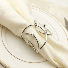 Khăn ăn khách sạn khóa nhẫn miệng vòng Châu Âu khăn ăn vòng kim loại khăn ăn bạc khóa kim cương bạc khóa Thiết bị khách sạn
