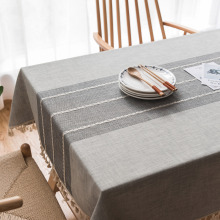 Phong cách châu Âu bảng tua vải thêu màu xám bông boob Nghệ thuật hình chữ nhật bàn cà phê vải khăn trải bàn một thế hệ các chất béo Khăn trải bàn / khăn trải bàn