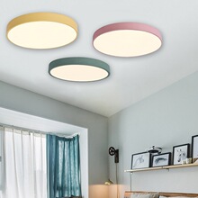 Phòng ngủ tối giản hiện đại Đèn trần LED sáng tạo lối đi ban công tròn phòng khách chiếu sáng macaron đèn phòng trẻ em Đèn trần hiện đại