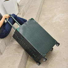 Mới xe đẩy trường hợp hợp kim nhôm bánh xe phổ quát 24 inch khung nhôm hành lý vali nữ vali 26 nội trú retro Vali nóng