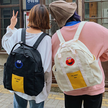 Chic túi nữ phiên bản Hàn Quốc Harajuku ulzzang học sinh trung học ba lô dễ thương phim hoạt hình ba lô nam thủy triều Ba lô vải
