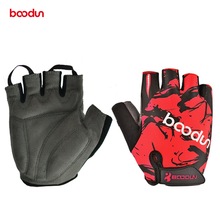 Boodun Bodun găng tay thể thao ngoài trời chống nắng găng tay xe đạp thoáng khí nửa ngón tay chống trượt găng tay cha mẹ-con Găng tay