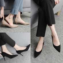 Giày cao gót nữ đẹp với giày nữ size giày đơn nữ Giày đen nữ công sở chuyên nghiệp 2019 Giày nữ mới Giày cao gót