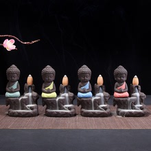 đồ trang trí gốm nhỏ Như Lai lại lư hương sư cát tím sáng tạo đặc biệt cho dòng núi xuyên biên giới Đồ dùng nghệ thuật Phật giáo