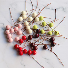10 mm mô phỏng berry kẹo phụ kiện hộp quà Giáng sinh DIY sản xuất trái cây giàu hạt anh đào trang trí trái cây nhỏ Trái cây mô phỏng