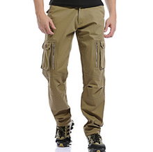 Amazon ebay hot sale phong cách cá tính bên khóa kéo nhiều túi cộng với quần nhung dày ngoài trời quần ngoài trời Quần nhiều túi