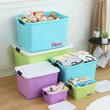 Hộ gia đình hộp nhựa lưu trữ quilt quần áo đồ chơi hộp lớn đệm lưu trữ với nắp hộp lưu trữ xe di động Hộp lưu trữ