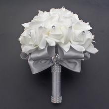 Châu Âu PE cô dâu ôm bó hoa mô phỏng hoa cưới bán buôn nguồn cung cấp băng đám cưới nhà máy cổ W2017D Cầm hoa