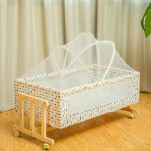 Giường gỗ nôi cho bé bằng gỗ đa năng, giường lắc nhỏ đa năng để gửi mùng chống muỗi, một thế hệ giao hàng có thể là OEM Giường trẻ em