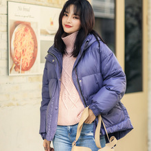 2018 phiên bản tiếng Hàn mới của vịt trắng trùm đầu xuống bánh mì đơn giản ấm áp áo khoác lỏng 8875 Áo khoác nữ