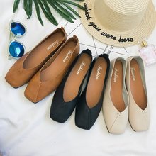 Mùa hè 2018 và mùa thu mới phiên bản Hàn Quốc của giày đế bệt đế vuông đế vuông, giày nữ sinh viên đậu Hà Lan Giày cotton nữ