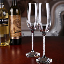 Continental fill-pha lê sâm banh ly rượu vang đỏ với một ly món quà kim cương đơn giản ly phù hợp với kinh doanh kết hôn Bộ rượu