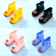 Nhà máy trực tiếp giày đi mưa cho trẻ em Phiên bản Hàn Quốc của giày chống trượt thời trang ống ngắn PVC Giày trẻ em mùa thu và mùa đông mới cho trẻ em Giày đi mưa