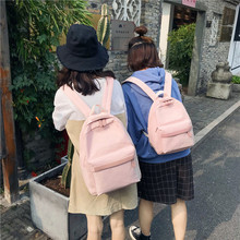 Ba lô nữ phiên bản tiếng Hàn của học sinh trung học Harajuku ulzzang sang trọng túi vải trường túi trong siêu ba lô lửa Ba lô Harajuku