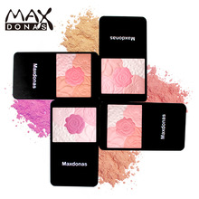 Maxdonas mới đầy màu sắc cánh hoa khắc 5 màu má hồng sửa chữa năng lực nhiều màu má hồng khay kem trang điểm bán buôn sắc hồng