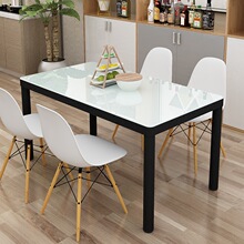 Hot hộ gia đình Bắc Âu kính cường lực kết hợp bàn ăn và ghế kết hợp phòng khách đơn giản bàn ghế nhà sản xuất bàn ăn nhà sản xuất tùy chỉnh Bàn ăn