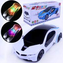 Xe trẻ em mới đồ chơi điện Wanxiang flash âm nhạc xe mô phỏng 3D chiếu sáng mô hình đua xe tốc độ Đồ chơi xe điện
