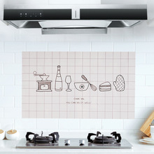 nhiệt độ cao dán dầu bếp bếp dán tự dính tủ wallpaper dán với tường gạch mui xe chịu nước Nhãn dán tường