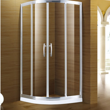 Nhà sản xuất phòng tắm tùy chỉnh quạt hình nhôm phòng tắm cát bạc cao cấp cải thiện nhà khách sạn kỹ thuật phòng tắm cửa trượt Phòng tắm tùy chỉnh