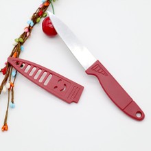 thép không gỉ bán buôn gọt nhỏ dao dao dao hoa quả dao nhà bếp đỏ bộ công cụ nướng và những món quà nhỏ sáng tạo Dao và kéo