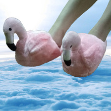 Mùa đông mới phim hoạt hình thỏ flamingo trong nhà giày ấm chân bông động vật kéo một mảnh tóc Giày cotton tại nhà