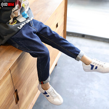 Quần áo bé trai quần jeans xuân 2018 quần trẻ em mới mùa xuân và mùa thu mẫu quần dài trẻ em rộng rãi phiên bản Hàn Quốc của thủy triều Quần jean