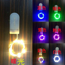 Đèn LED nút pin chuỗi đèn trang trí Giáng sinh Đèn lồng dây đồng châu Âu và Mỹ 2 mét 20 chuỗi đèn Giáng sinh cây đèn dây Chuỗi trang trí