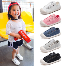 Giày trẻ em mùa xuân và mùa thu 2019 Giày đế mềm chống trượt cho trẻ em Giày thông thường thời trang Hàn Quốc Giày vải trẻ em xu hướng giày trẻ em giá sỉ Giày vải trẻ em