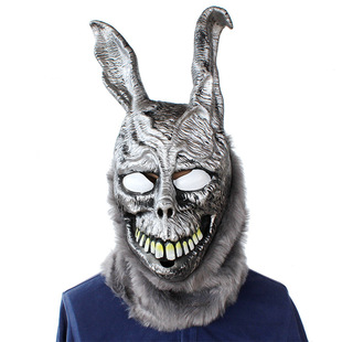 万圣节恐怖聚舞会派对吓人道具 鬼兔弗兰克兔子乳胶面具工厂直销