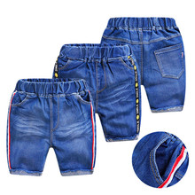 Quần áo trẻ em mùa hè quần denim trẻ em quần ba điểm 3-8 tuổi quần trẻ em giản dị quần bé trai quần short denim Quần âu