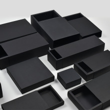 Hộp giấy ngăn kéo giấy màu đen hình chữ nhật gấp hộp mặt nạ sáng tạo hộp quà tặng vớ khay đồ lót Bao bì vớ
