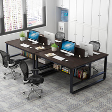 Bàn đơn giản và hiện đại bốn nhân viên công ty lắp ráp nội thất văn phòng vị trí làm việc kết hợp màn hình bàn nhân viên Bàn