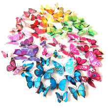 pin màu bướm gói 12 của mô phỏng bướm dán tường phòng ngủ góc nhìn từ trang trí dán 16 màu sắc H-003 Nhãn dán tường