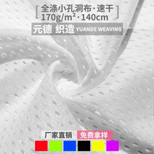 Nhà máy dệt kim sợi dọc Phúc Kiến 170g có một lỗ nhẹ vải đầy đủ polyester dệt kim vải lưới thể thao quần áo nhanh khô lưới Di chuyển và làm khô nhanh