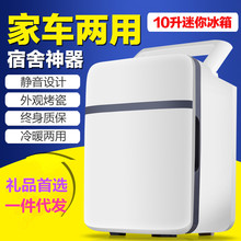 Xe 10L tủ lạnh nhỏ lạnh và ấm hộp Xe đôi sử dụng tủ lạnh mini sữa mẹ tủ lạnh im lặng quà tặng tùy chỉnh Tủ lạnh ô tô