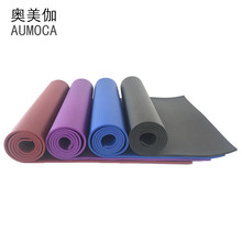 Pvc yoga mat pro mật độ cao tập thể dục yoga mat mã hóa cao su đen pad 6 mm đen bán buôn tùy chỉnh Thảm tập yoga