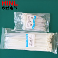 5 * 300mm nhựa trắng tự khóa cáp nylon quan hệ nhựa niêm phong cáp nylon có dây đai 5 * 400 Vật liệu phụ trợ điện