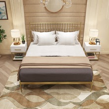 Phong cách Mỹ đơn giản rèn sắt khung thép công chúa giường căn hộ phòng ngủ khung sắt trẻ em giường 1.2 1.5 1.8 mét bán buôn Giường
