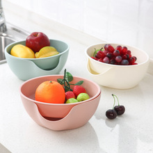 Đa chức năng bếp giỏ cống đôi trái cây và rửa rau xử lý nước giỏ trái cây nhựa rau giỏ đĩa trái cây lười biếng Bát trái cây