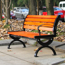Ghế công viên Gỗ nhựa Băng ghế ngoài trời Sân vườn Ghế vuông Gang Sắt Chống ăn mòn Gỗ Rắn Ghế gỗ Ghế ngồi Ghế đẩu Ghế hàng