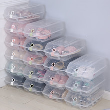 Hộp lưu trữ trong suốt Hộp nhựa ngăn kéo đơn giản Hộp lưu trữ giày hộp chống bụi hộ gia đình hộp giày dày lật Hộp lưu trữ