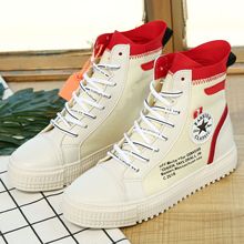 2018 mới giày lưới mùa hè đỏ cao học sinh Hàn Quốc giày vải thể thao hoang dã Giày hip-hop hip-hop nữ triều Giày vải nữ