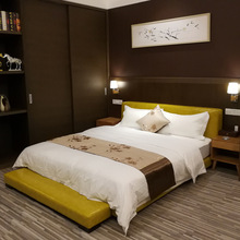 Nội thất phòng khách sạn tùy chỉnh kinh doanh nhanh tiêu chuẩn chuỗi phòng cho thuê khách sạn căn hộ sofa đôi giường đôi Giường da nghệ thuật