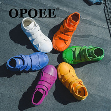 Giày trẻ em OPOEE 2019 mùa xuân phiên bản Hàn Quốc của xu hướng kẹo cao cấp giày vải trẻ em giày thường 5015 Giày vải trẻ em
