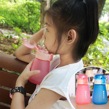 Cốc nhựa sáng tạo nữ sinh viên phiên bản tiếng Hàn của chai nước ngọt chà tay dễ thương cốc trẻ em thể thao cốc rơm Cốc rơm