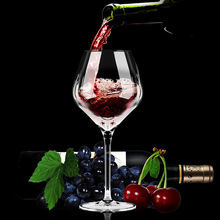 Quá khổ kính có thai lớp tinh thể của rượu vang Burgundy rượu vang đỏ Goblet gia tròn Bộ rượu