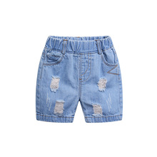 Quần áo trẻ em Hàn Quốc quần short cho bé mùa hè 2019 trẻ em quần short denim mềm cho bé quần mới cho bé Quần jean