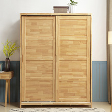 Tủ quần áo gỗ lắp ráp tủ đầy đủ nhà tùy chỉnh cửa trượt nội thất phòng ngủ Tủ quần áo Bắc Âu căn hộ nhỏ cung cấp đặc biệt Tủ quần áo tổng thể