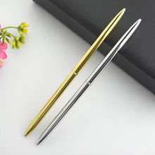 Sáng tạo kim loại bút bi quảng cáo quà tặng bút dầu đạn xoay bút nguyên tử mảnh mai mạ bút bi Bút bi